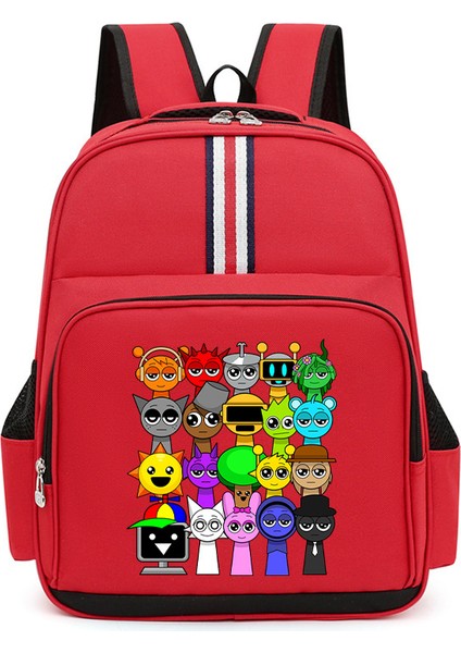 Karikatür Çocuk Omuz Çantası Küçük Öğrencilerle Erkek ve Kadınların Kampüs Trendi Büyük Kapasiteli Okul Çantası (Yurt Dışından)