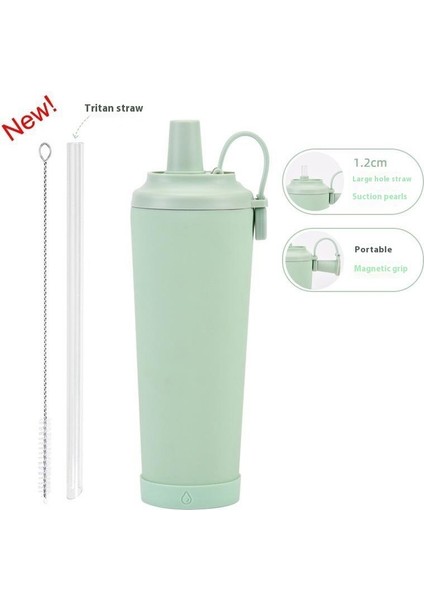 Yeni Taşınabilir Manyetik Emme Saplı Su Dağı 830ML Büyük Kapasiteli Yalıtım Kabı Büyük Delikli Inci Su Dağı Emilebilir (Yurt Dışından)