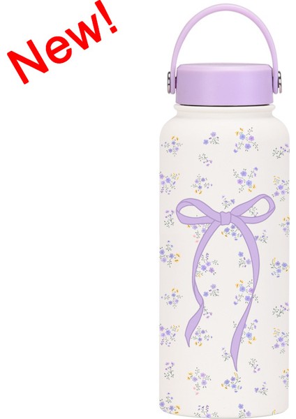 Yeni 1l Yalıtımlı Dak Büyük Kapasiteli Geniş Ağızlı Taşınabilir Vakumlu Spor Su Isıtıcısı Açık Baskı Su Dağı Kadın (Yurt Dışından)