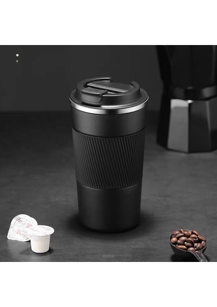 Kahve Fincanı 316 Paslanmaz Çelik Vakumlu Kullanışlı Fincan Bel Kapaklı Dış Mekan Araba Yalıtım Kabı Hediye Özelleştirme (Yurt Dışından)