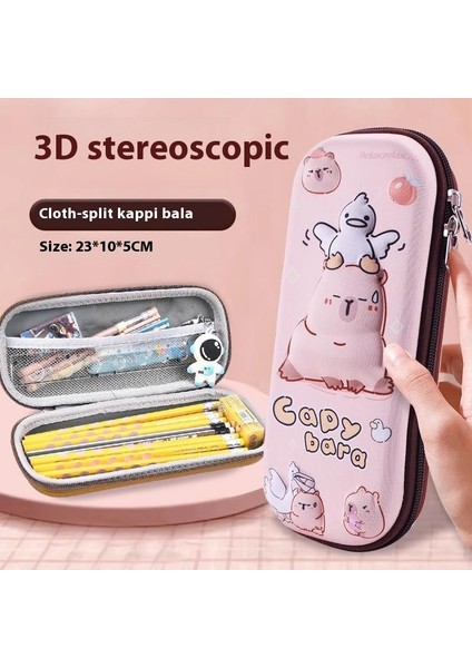25 Yeni 3D Çift Katmanlı Kalem Kutusu Ilkokul Öğrencileri Büyük Kapasiteli Erkek ve Kadın Çocuk Kırtasiye Çantası Kalem Kutusu Kırtasiye Kutusu Depolama (Yurt Dışından)