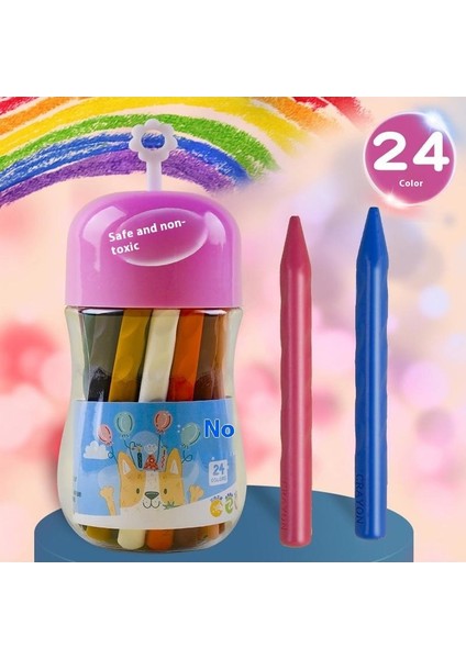 Çocuk Leke Bırakmayan Plastik Boya Kalemleri Yıkanabilir 12 Renk 24 Renk 36 Renk Kova Anaokulu Öğrencileri Çizim Boya Kalemleri (Yurt Dışından)