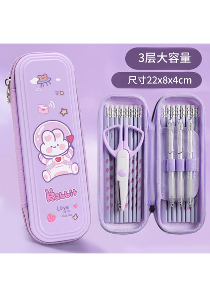 Panda Kalem Çantası Ins Tarzı Niş Küçük Öğrenciler Kırtasiye Kutusu Büyük Kapasiteli Kızlar Yüksek Değerli Kalem Kutusu (Yurt Dışından)