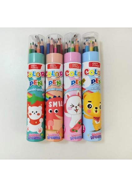 Yeni Renkli Kalemler Varil Çocuk Çizim Öğrenci Seti Yağ Bazlı Renkli Kalemler Sanat Malzemeleri 12/18/24/36 (Yurt Dışından)