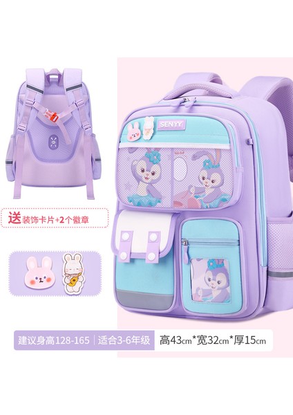 Yeni Ilkokul Öğrencileri Okul Çantası Çocuklar Oxford Kumaş Omuz Çantası Lamine Büyük Kapasiteli Erkek Su Geçirmez Kadın (Yurt Dışından)