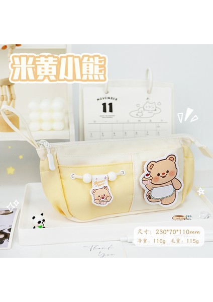 Yeni 9 Kat Büyük Kapasiteli Kalem Çantası Karikatür Cırt Cırtlı Tembel Yüksek Değerli Ins Tarzı Kız Kırtasiye Kutusu Öğrenci Kalem Kutusu (Yurt Dışından)