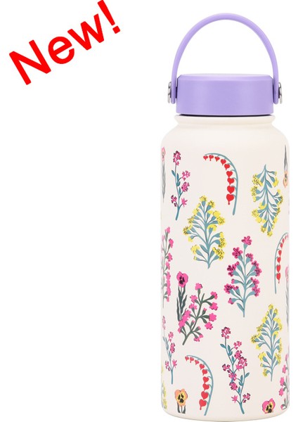 Yeni 1l Yalıtımlı Dak Büyük Kapasiteli Geniş Ağızlı Taşınabilir Vakumlu Spor Su Isıtıcısı Açık Baskı Su Dağı Kadın (Yurt Dışından)