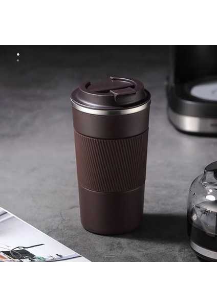 Kahve Fincanı 316 Paslanmaz Çelik Vakumlu Kullanışlı Fincan Bel Kapaklı Dış Mekan Araba Yalıtım Kabı Hediye Özelleştirme (Yurt Dışından)