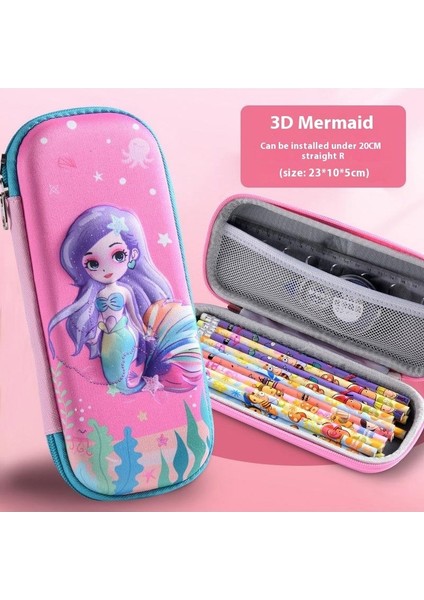 25 Yeni 3D Çift Katmanlı Kalem Kutusu Ilkokul Öğrencileri Büyük Kapasiteli Erkek ve Kadın Çocuk Kırtasiye Çantası Kalem Kutusu Kırtasiye Kutusu Depolama (Yurt Dışından)