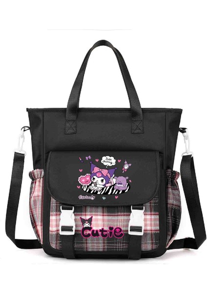 Çapraz Askılı Çanta Öğrenciler Sınıf Yükleme Kitapları Tote Büyük Çanta Omuz Makyaj Çantası Sevimli Karikatür Baskı Çapraz Askılı Çanta (Yurt Dışından)