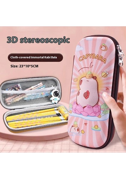 25 Yeni 3D Çift Katmanlı Kalem Kutusu Ilkokul Öğrencileri Büyük Kapasiteli Erkek ve Kadın Çocuk Kırtasiye Çantası Kalem Kutusu Kırtasiye Kutusu Depolama (Yurt Dışından)