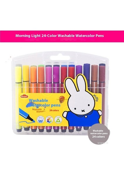 Renkli Kalemler FCP90181 Çok Renkli Suluboya Yıkanabilir Üçgen Çubuk Miffy Öğrenci Çocuk Boyama Suluboya Kalemleri (Yurt Dışından)