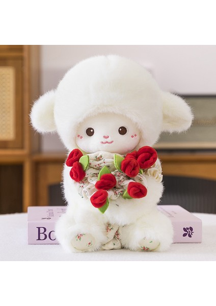 Manyetik Gül Kuzu Peluş Oyuncak Bebek Bebek Yaratıcı Buket Çift Hediyeler (Yurt Dışından)