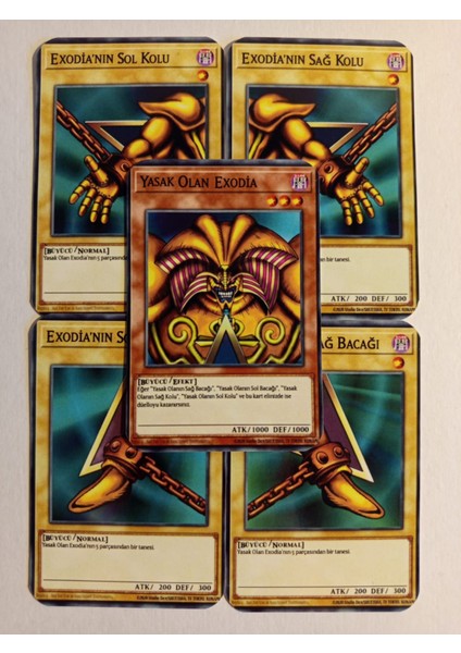 Yu-Gı-Oh! Türkçe Yasak Olan Exodia Destesi 43 kart