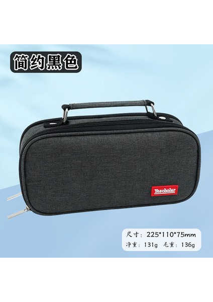 Büyük Kapasiteli Kalem Çantası Kalem Kutusu Ortaokul Öğrencileri Basit Okul Malzemeleri Kırtasiye Saklama Çantası (Yurt Dışından)