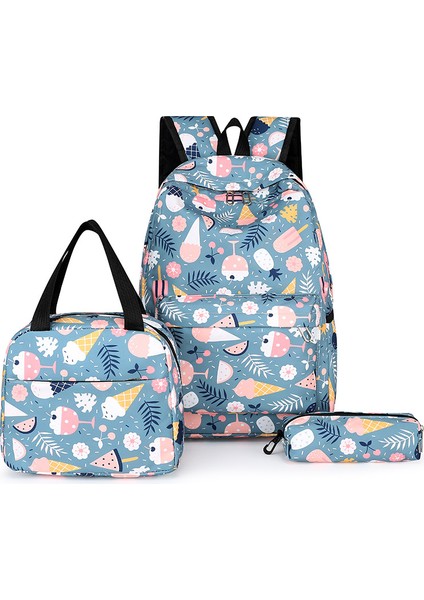 Üç Parçalı 3'ü 1 Arada Omuz Okul Çantası Öğle Yemeği Kutusu Kalem Çantası Okul Çantası (Yurt Dışından)
