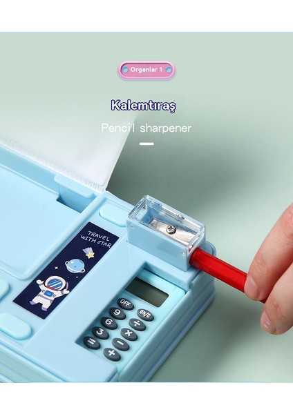 2025 En Yeni Çok Fonksiyonlu Plastik Kırtasiye Kutusu, Hesap Makinesi ile Kalem Kutusu (Yurt Dışından) modelleri