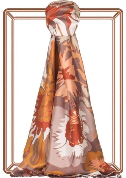 Ipekevi Ipek Şal Nihavent Desenli - Kahve