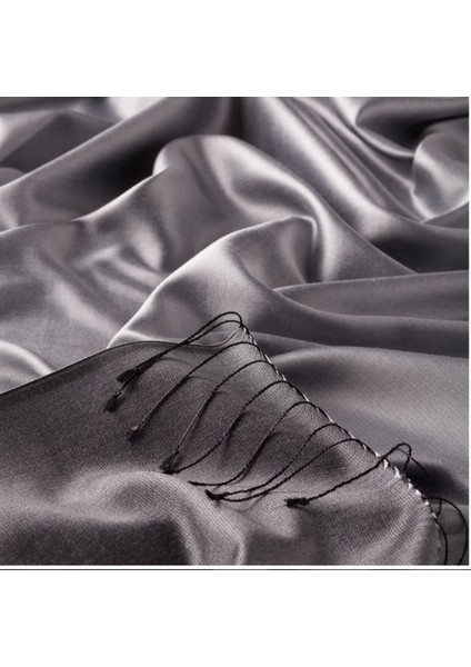 Ipekevi Çift Taraflı Düz Renk Ipek Şal 00927 | Gümüş fiyatları