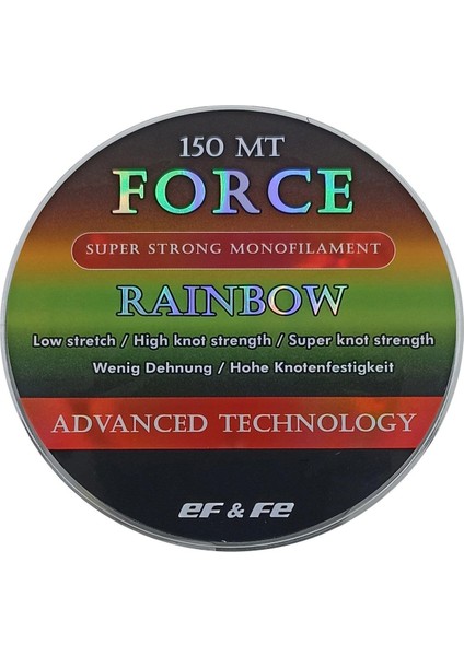 Force Rainbow 150M Renkli Misina