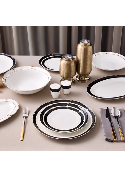 Crystal Provence Black 56 Parça 12 Kişilik Yemek Takımı fiyatları