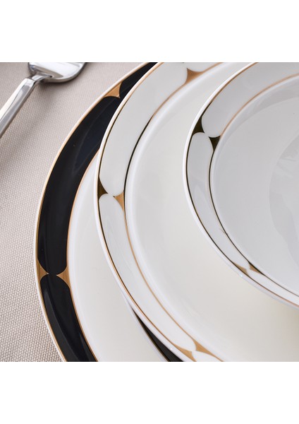 Crystal Provence Black 56 Parça 12 Kişilik Yemek Takımı fırsatları