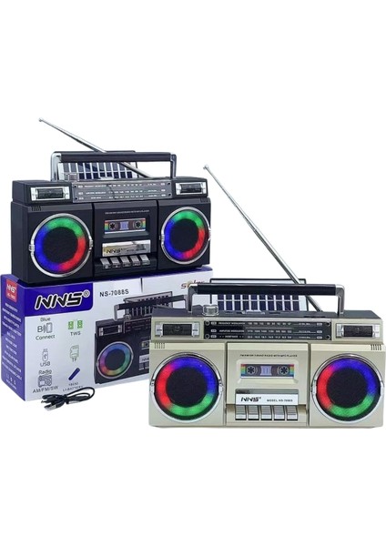 Ns-7088s Bt,Sd,Usb Girişli Fm Radio Rgb Işıklı Speaker