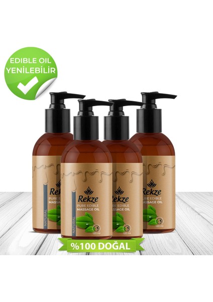 Naturel Masaj Yağı Seti – 4’lü 120 ml Cilt Bakım Serisi