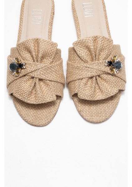 Donald Bej Hasır Fiyonklu Arı Tokalı Kadın Terlik fiyatları