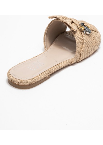 Donald Bej Hasır Fiyonklu Arı Tokalı Kadın Terlik indirimleri
