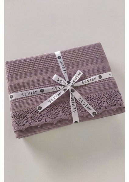 Tek Kişilik Kopanaki Dantelli Waffle PIKE-160X230 Cm-Lila fırsatları