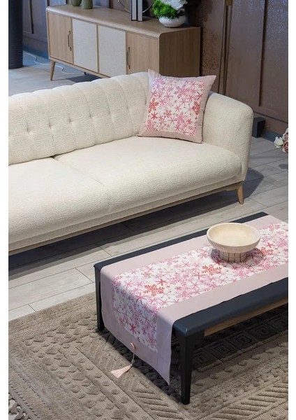 Pamuklu Runner ve Kırlent Kılıfı Seti (1 Adet Runner 55X165 Cm; 2 Adet 50X50 cm Kırlent Kılıfı) fiyatları