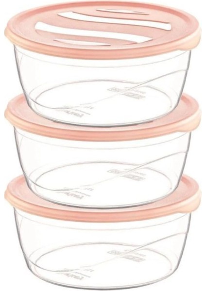 Saklama Kabı Karizma Yuvarlak 3lü No:2 ROYALEKS-ÇNK2149