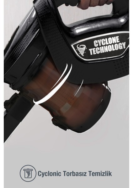 Provac P 5000 Cyclone Dikey Süpürge Siyah fırsatları