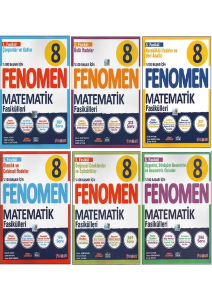 Fenomen 8. Sınıf Matematik Fasikülleri (6 Kitap)