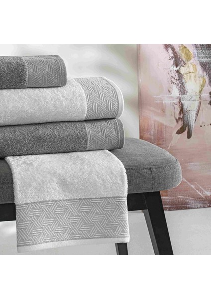 Nora Pure Cotton Pamuk Aile Seti Beyaz Koyu Gri Xxl fiyatları