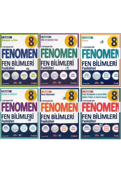 Fenomen 8. Sınıf Fen Bilimleri Fasikülleri (6 Kitap)