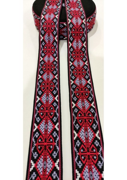 Siyah Bordo Kilim Desen Etnik Şerit fiyatları
