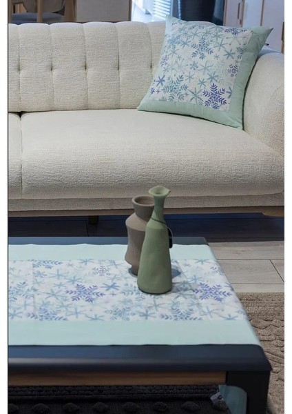 Pamuklu Kumaş Runner ve Kırlent Takımı (55X165 cm Runner; 2 Adet 50X50 cm Kırlent Kılıfı) modelleri