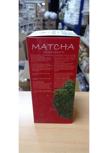 Matcha Spirulina L-Karnitin Mate Bromelain ve Yeşil Çay İçeren Toz 20 Steak Poşet fırsatları