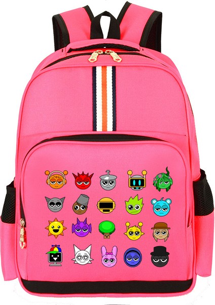 Karikatür Çocuk Omuz Çantası Küçük Öğrencilerle Erkek ve Kadınların Kampüs Trendi Büyük Kapasiteli Okul Çantası (Yurt Dışından)