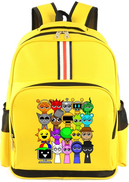Karikatür Çocuk Omuz Çantası Küçük Öğrencilerle Erkek ve Kadınların Kampüs Trendi Büyük Kapasiteli Okul Çantası (Yurt Dışından)