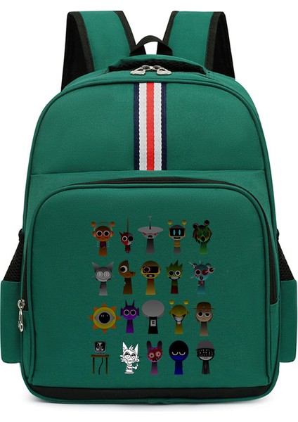 Karikatür Çocuk Omuz Çantası Küçük Öğrencilerle Erkek ve Kadınların Kampüs Trendi Büyük Kapasiteli Okul Çantası (Yurt Dışından)