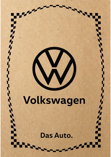 Kraft 120GR Volkswagen Oto Paspas Kağıdı 50 Adet - 35X50CM - Kalın Kağıt Baskılı