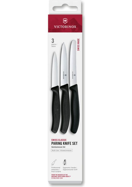 Swiss Classic 3lü Soyma Bıçağı Seti, Orijinal Kutulu