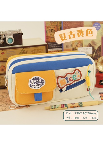 Yeni Stil Kırtasiye Çantası Kalem Çantası Kırtasiye Kutusu Büyük Kapasiteli Kalem Çantası (Yurt Dışından)