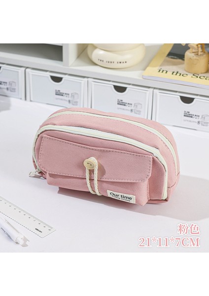 Kalem Çantasının Yeni Kore Versiyonu Büyük Kapasiteli Kırtasiye Çantası Ortaokul Lise Yüksek Değerli Kırtasiye Kutusu (Yurt Dışından)