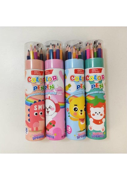 Yeni Renkli Kalemler Varil Çocuk Çizim Öğrenci Seti Yağ Bazlı Renkli Kalemler Sanat Malzemeleri 12/18/24/36 (Yurt Dışından)