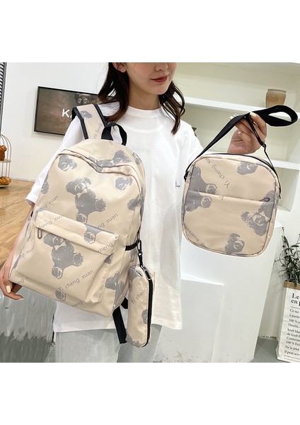 Üç Parçalı 3'ü 1 Arada Omuz Okul Çantası Öğle Yemeği Kutusu Kalem Çantası Okul Çantası (Yurt Dışından)