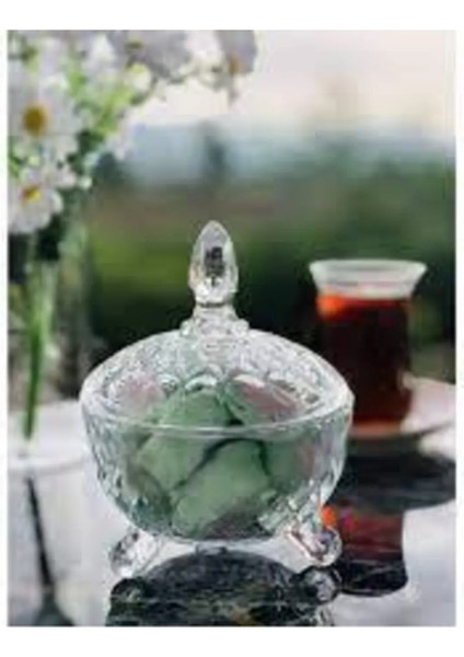 Kristal Şekerlik Desenli Ayaklı-81196